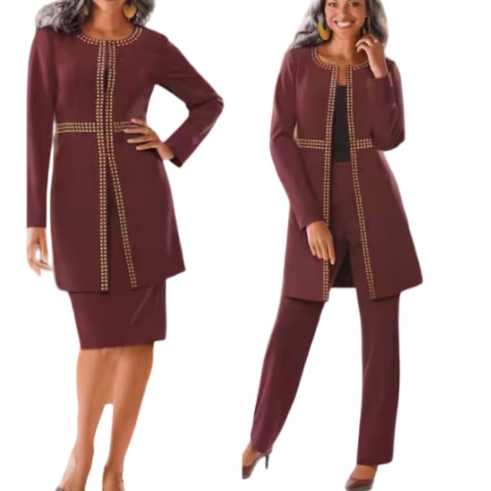 Ashro Khloelle 3-Piece Wardrober Jacket, Pants & Skirt     14086